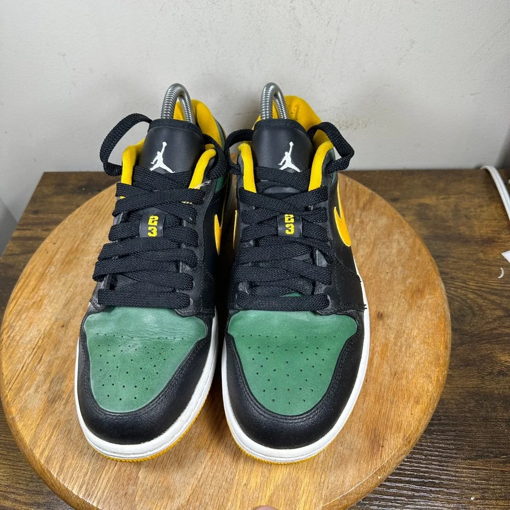 Jordan 1 Low Sonics Noble Green University Gold Black 553558-037 Mens Size 9_2